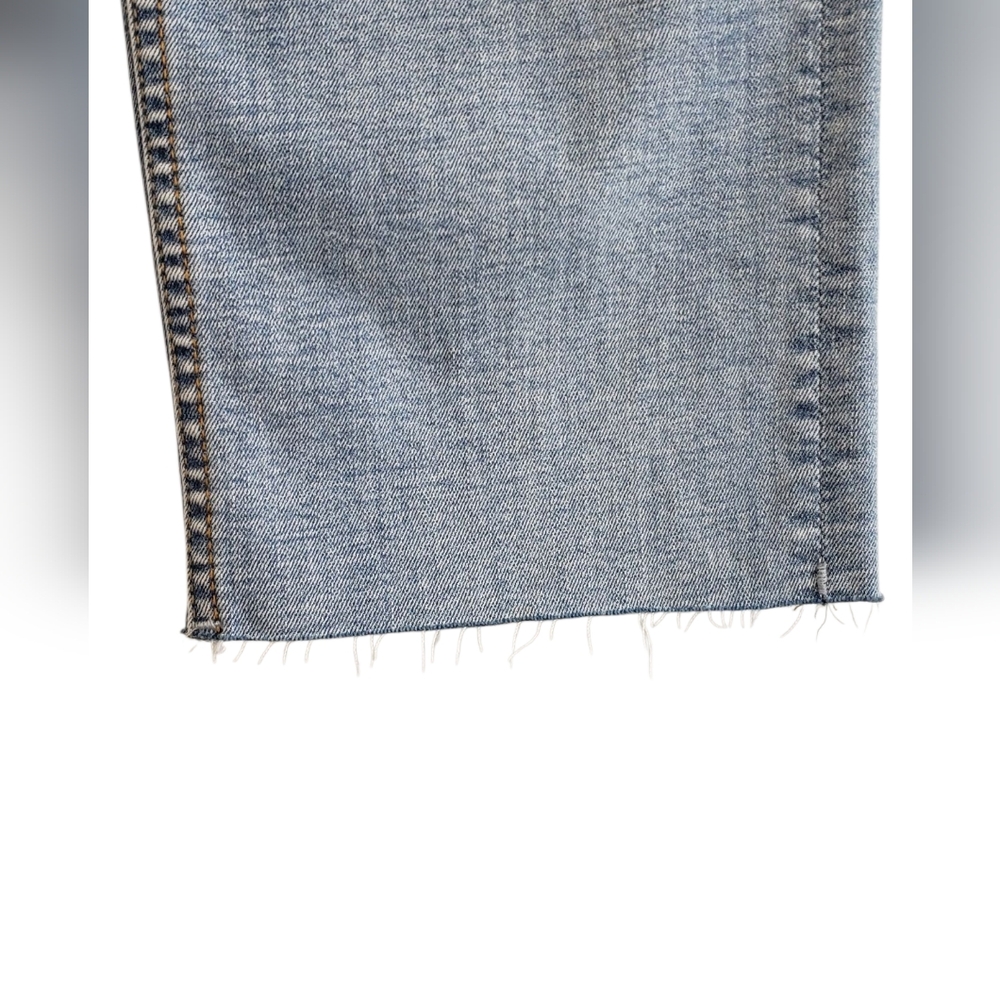 Driftwood Royce Straight Frayed Hem Jeans Size 29 Capsule Wardrobe Boho - Picture 5 of 12